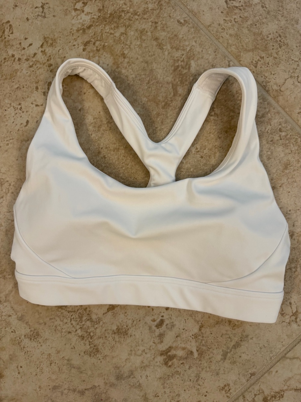 Athleta Interval Sports Bra A-C White Size XS Medium-High Compression
